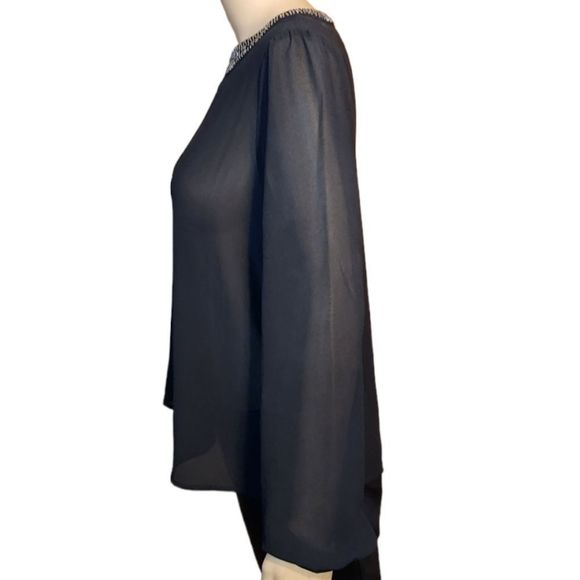 Forever 21 Shirt Womans Sheer Black Size Small - Picture 7 of 10